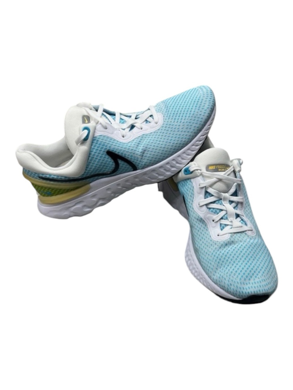 Nike React Miler 3 DD0490-100 White/Chlorine Blue Mesh Low Top Men's Sneakers